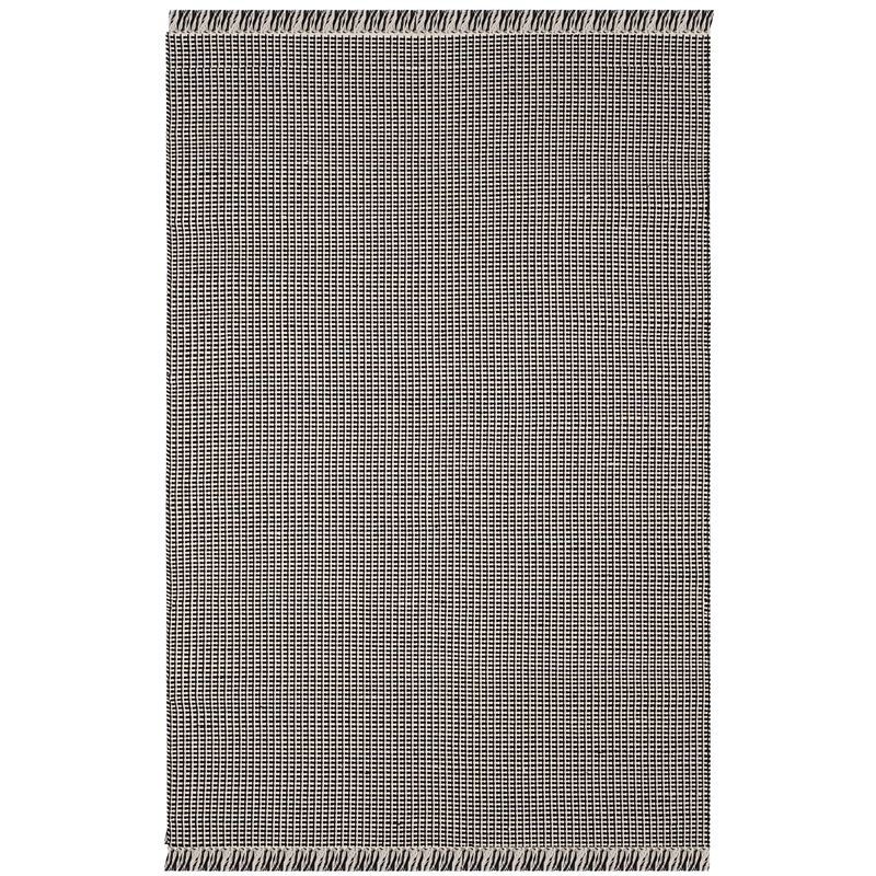Safavieh Montauk 6' X 9' Hand Woven Cotton Pile Rug in Ivory and Black