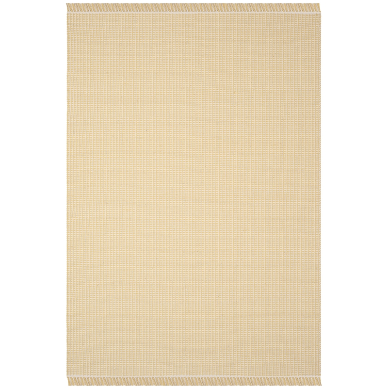 Safavieh Montauk 3' X 5' Hand Woven Cotton Rug in Ivory and Yellow