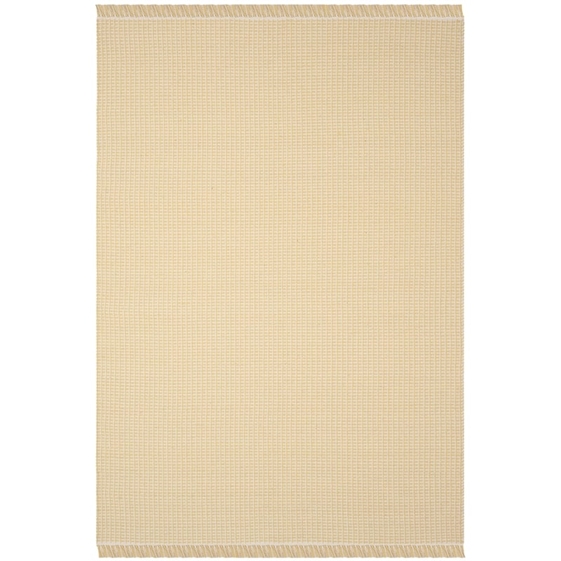 Safavieh Montauk 4' X 6' Hand Woven Cotton Rug in Ivory and Yellow
