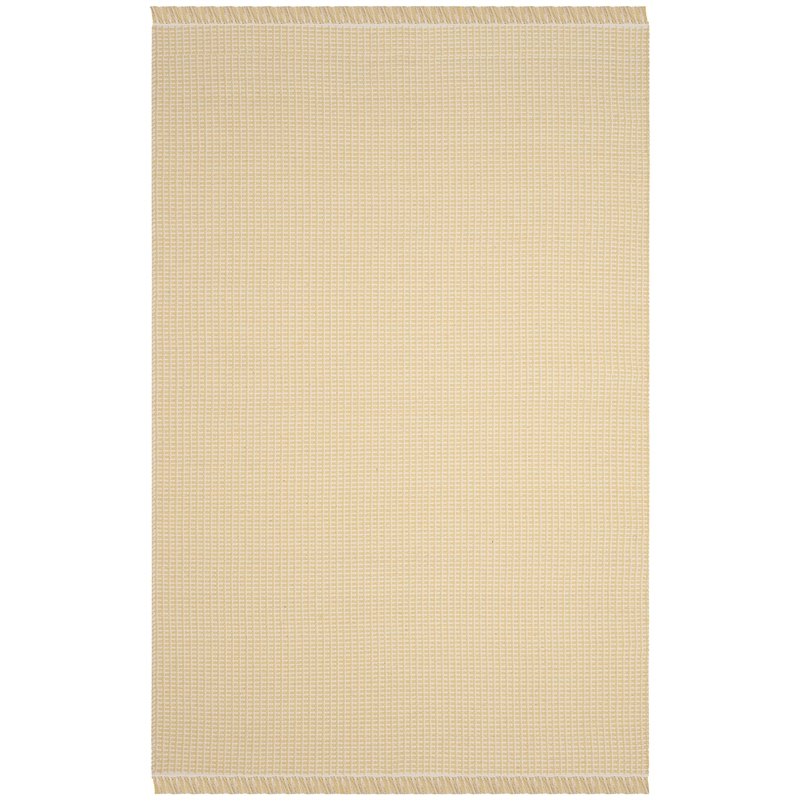 Safavieh Montauk 6' X 9' Hand Woven Cotton Rug in Ivory and Yellow