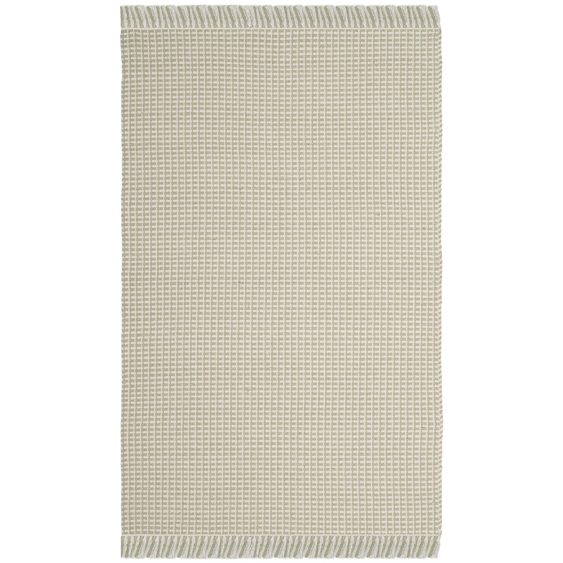 Safavieh Montauk 3' X 5' Hand Woven Cotton Pile Rug in Ivory and Green