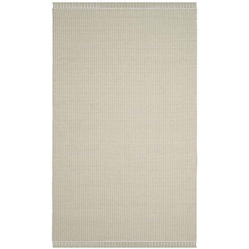 Safavieh Montauk 5' X 8' Hand Woven Cotton Pile Rug in Ivory and Green