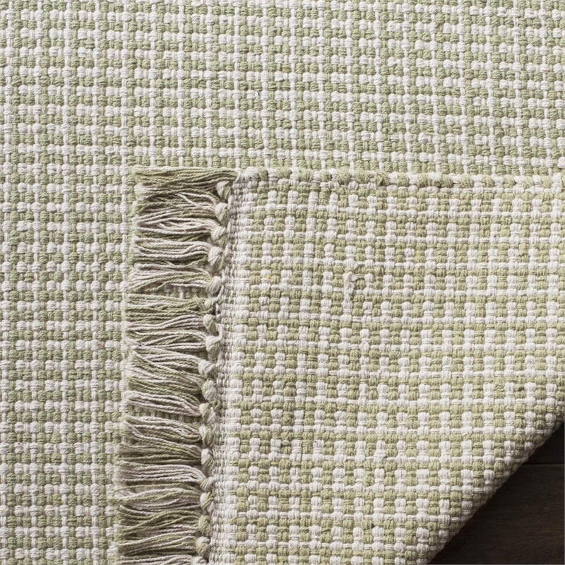 Safavieh Montauk 5' X 8' Hand Woven Cotton Pile Rug in Ivory and Green