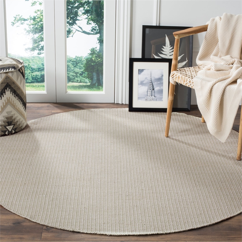 Safavieh Montauk 8' X 10' Hand Woven Cotton Rug in Ivory and Green