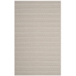 Safavieh Montauk 4' X 6' Hand Woven Cotton Pile Rug in Ivory and Gray