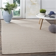 Safavieh Montauk 6' X 9' Hand Woven Cotton Pile Rug in Ivory and Gray