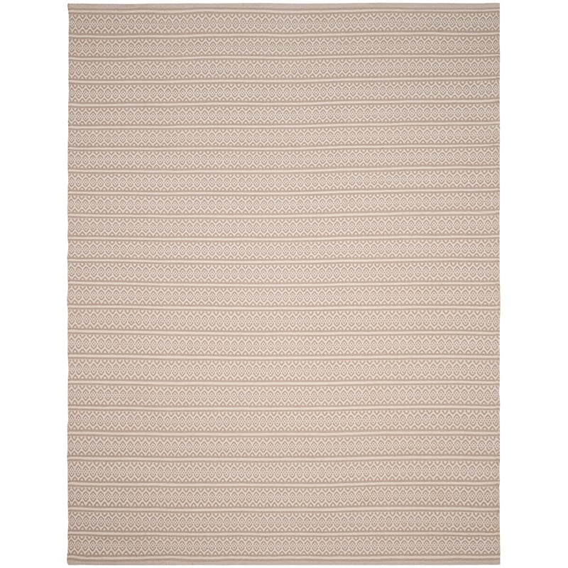 Safavieh Montauk 8' X 10' Hand Woven Cotton Pile Rug in Ivory and Gray