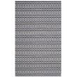 Safavieh Montauk 3' X 5' Hand Woven Cotton Pile Rug in Ivory and Navy