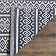 Safavieh Montauk 4' X 6' Hand Woven Cotton Pile Rug in Ivory and Navy
