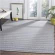 Safavieh Montauk 6' X 9' Hand Woven Cotton Pile Rug in Ivory and Navy