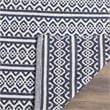 Safavieh Montauk 6' X 9' Hand Woven Cotton Pile Rug in Ivory and Navy
