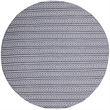 Safavieh Montauk 6' X 6' Round Hand Woven Cotton Rug in Ivory and Navy