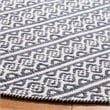 Safavieh Montauk 6' X 6' Round Hand Woven Cotton Rug in Ivory and Navy
