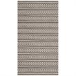 Safavieh Montauk 3' X 5' Hand Woven Cotton Pile Rug in Ivory and Black