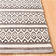 Safavieh Montauk 5' X 8' Hand Woven Cotton Pile Rug in Ivory and Black