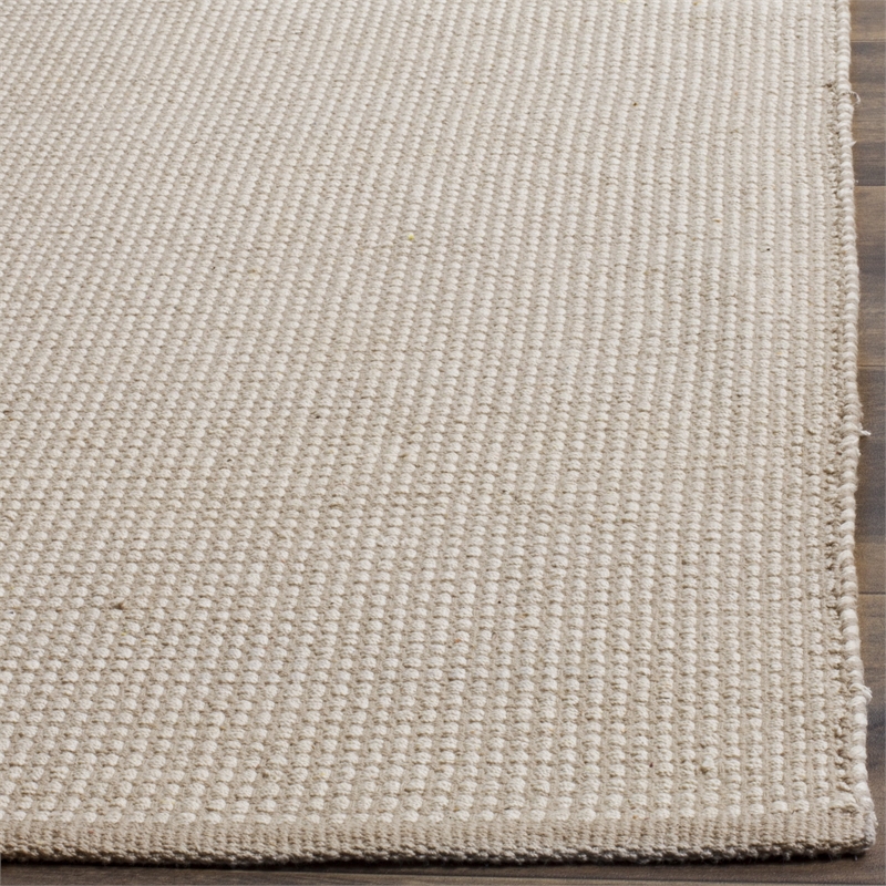 Safavieh Montauk 6' X 9' Hand Woven Cotton Pile Rug in Ivory and Gray
