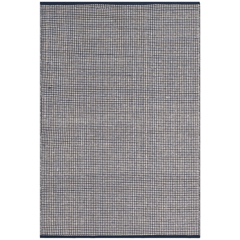 Safavieh Montauk 3' X 5' Hand Woven Cotton Pile Rug in Ivory and Navy