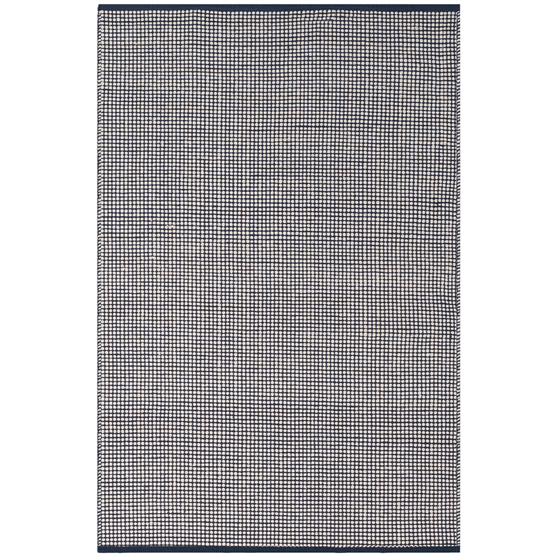 Safavieh Montauk 4' X 6' Hand Woven Cotton Pile Rug in Ivory and Navy