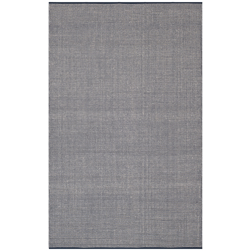 Safavieh Montauk 6' X 9' Hand Woven Cotton Pile Rug in Ivory and Navy