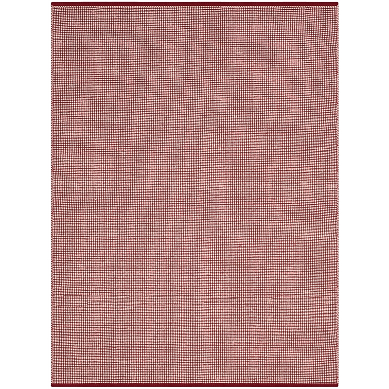 Safavieh Montauk 4' X 6' Hand Woven Cotton Pile Rug in Ivory and Red