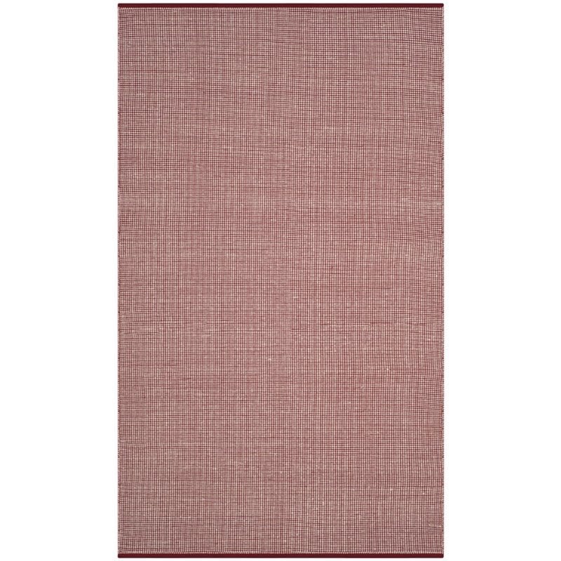 Safavieh Montauk 5' X 8' Hand Woven Cotton Pile Rug in Ivory and Red