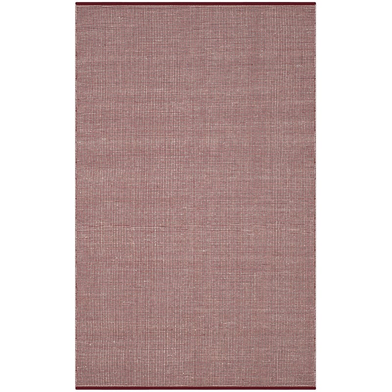 Safavieh Montauk 6' X 9' Hand Woven Cotton Pile Rug in Ivory and Red