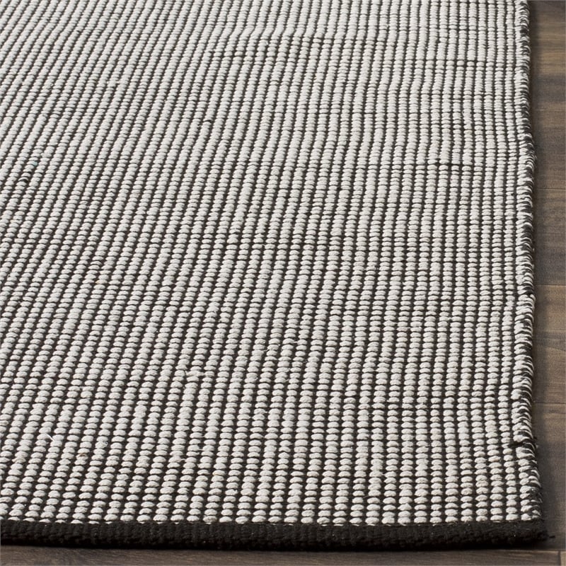 Safavieh Montauk 3' X 5' Hand Woven Cotton Pile Rug in Ivory and Black