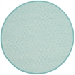 Safavieh Montauk 6' X 6' Round Hand Woven Cotton Rug in Ivory and Aqua