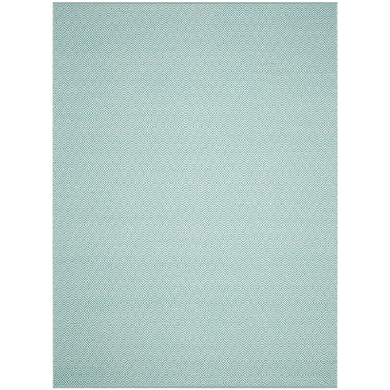 Safavieh Montauk 8' X 10' Hand Woven Cotton Pile Rug in Ivory and Aqua