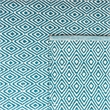 Safavieh Montauk 3' X 5' Hand Woven Cotton Rug in Ivory and Turquoise