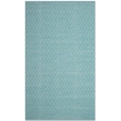 Safavieh Montauk 4' X 6' Hand Woven Cotton Rug in Ivory and Turquoise