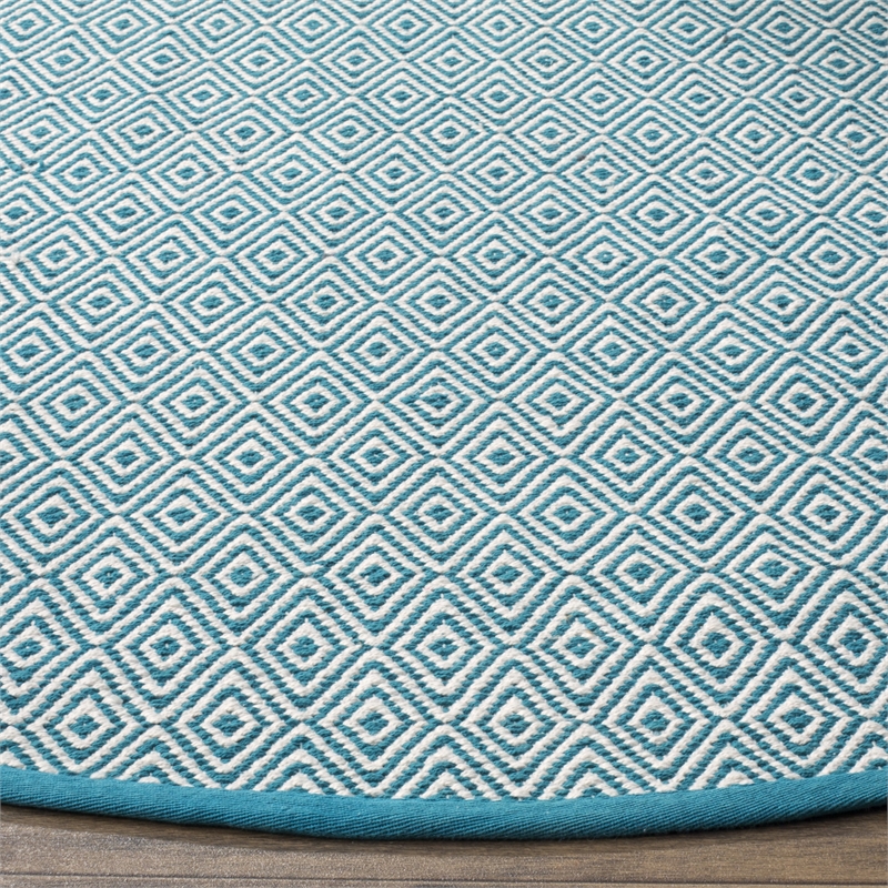 Safavieh Montauk 6' X 6' Round Hand Woven Cotton Rug