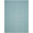 Safavieh Montauk 9' X 12' Hand Woven Cotton Rug in Ivory and Turquoise