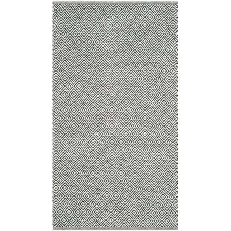 Safavieh Montauk 3' X 5' Hand Woven Cotton Pile Rug in Ivory and Gray