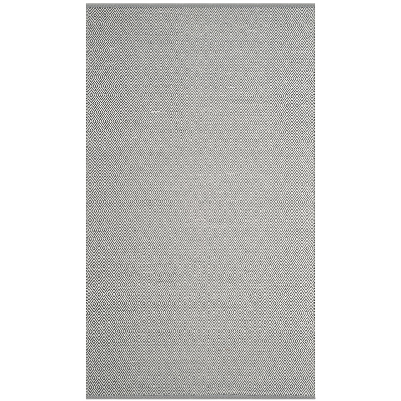 Safavieh Montauk 4' X 6' Hand Woven Cotton Pile Rug in Ivory and Gray
