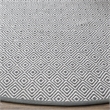 Safavieh Montauk 4' X 4' Round Hand Woven Cotton Rug in Ivory and Gray