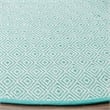 Safavieh Montauk 3' X 5' Hand Woven Cotton Rug in Ivory and Light Blue