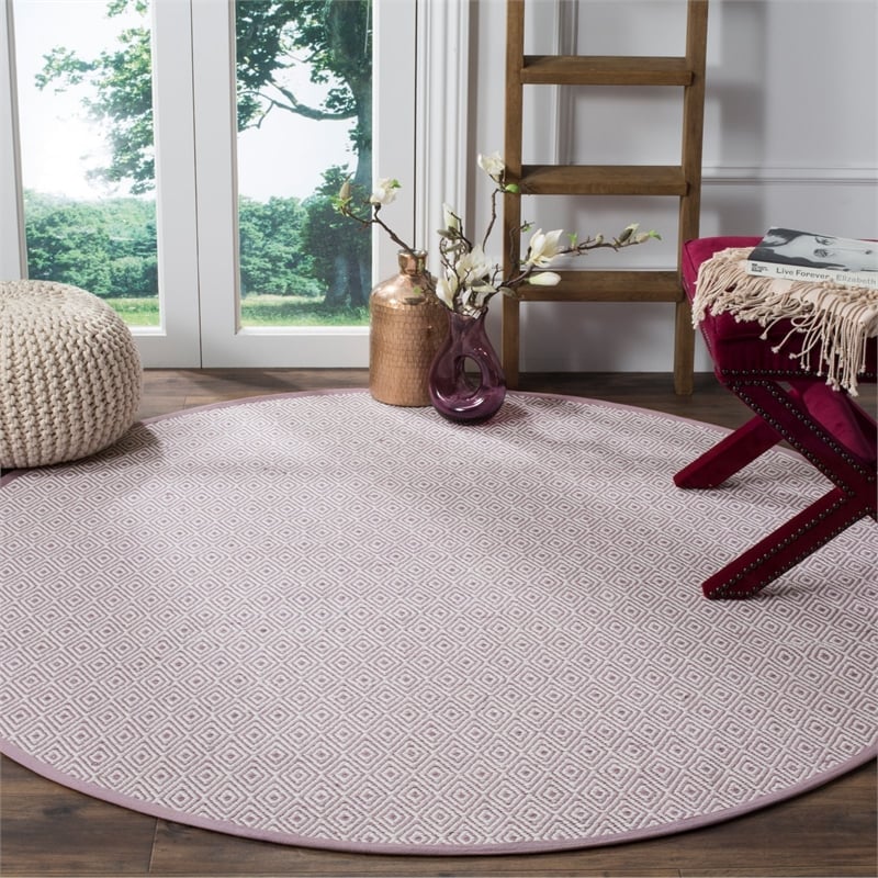 Safavieh Montauk 3' X 5' Hand Woven Cotton Rug in Ivory and Light Blue