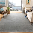 Safavieh Montauk 9' X 12' Hand Woven Cotton Pile Rug in Ivory and Navy