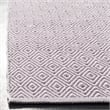 Safavieh Montauk 3' X 5' Hand Woven Cotton Rug in Ivory and Purple