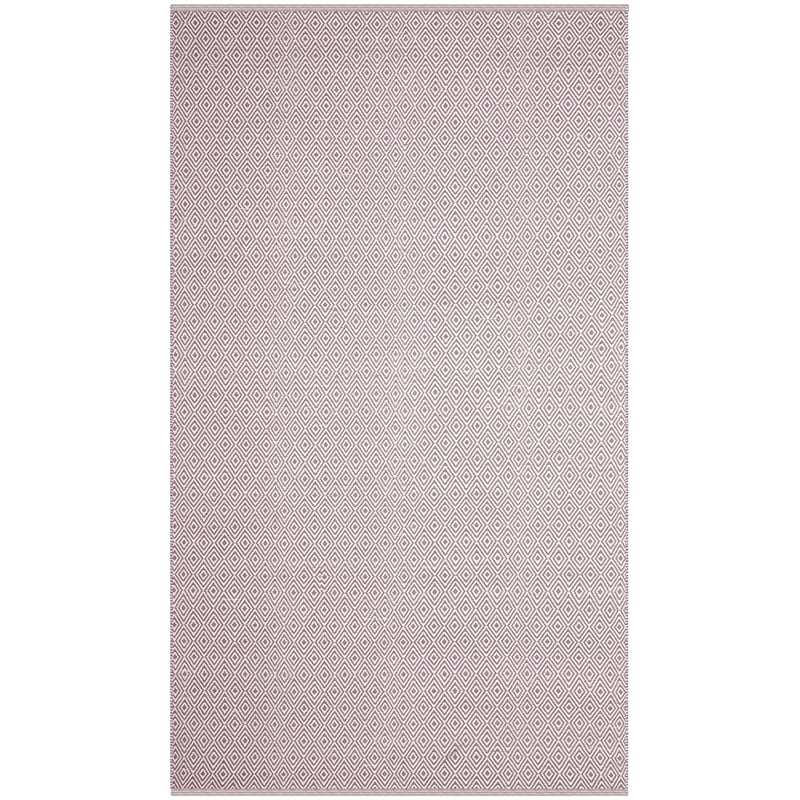 Safavieh Montauk 4' X 6' Hand Woven Cotton Rug in Ivory and Purple
