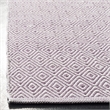 Safavieh Montauk 4' X 6' Hand Woven Cotton Rug in Ivory and Purple