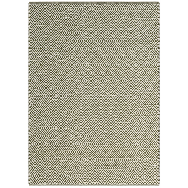 Safavieh Montauk 3' X 5' Hand Woven Cotton Pile Rug in Ivory and Green