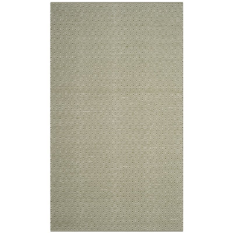 Safavieh Montauk 5' X 8' Hand Woven Cotton Pile Rug in Ivory and Green