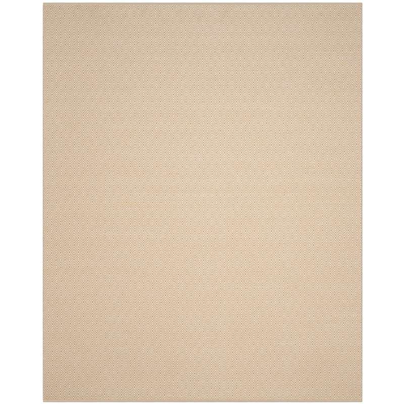 Safavieh Montauk 8' X 10' Hand Woven Cotton Pile Rug in Ivory and Gold