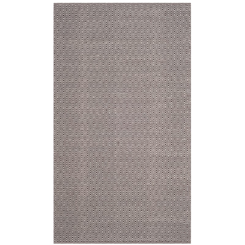 Safavieh Montauk 4' X 6' Hand Woven Cotton Rug in Ivory and Chocolate