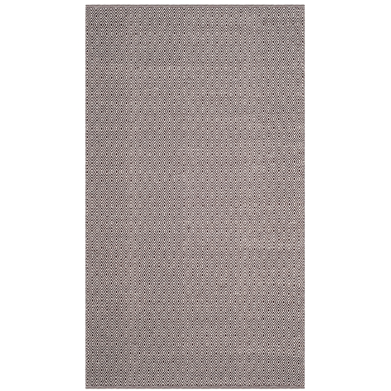 Safavieh Montauk 5' X 8' Hand Woven Cotton Rug in Ivory and Chocolate