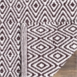 Safavieh Montauk 5' X 8' Hand Woven Cotton Rug in Ivory and Chocolate