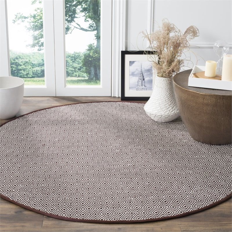 Safavieh Montauk 6' X 6' Round Hand Woven Cotton Rug