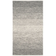 Safavieh Montauk 3' X 5' Hand Woven Cotton Pile Rug in Black and Ivory